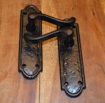 Victorian Scroll Style Cast Iron Door Handles Without Keyhole (301)